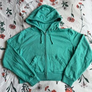 Hollister Green Zip-Up Hoodie